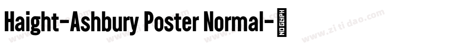 Haight-Ashbury Poster Normal字体转换